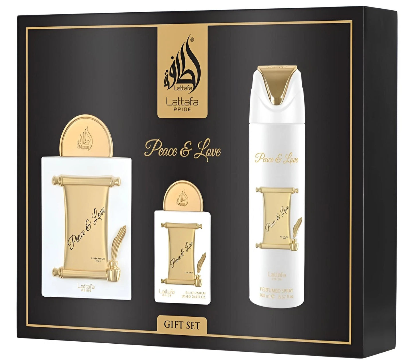 Peace and Love 3pc Gift Set by Lattafa Pride
