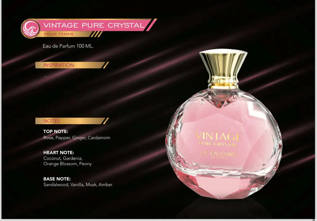 Vintage Pure Crystal EDP by Le Falcone - Femme