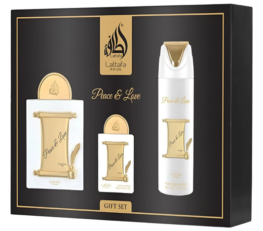 Peace and Love 3pc Gift Set by Lattafa Pride